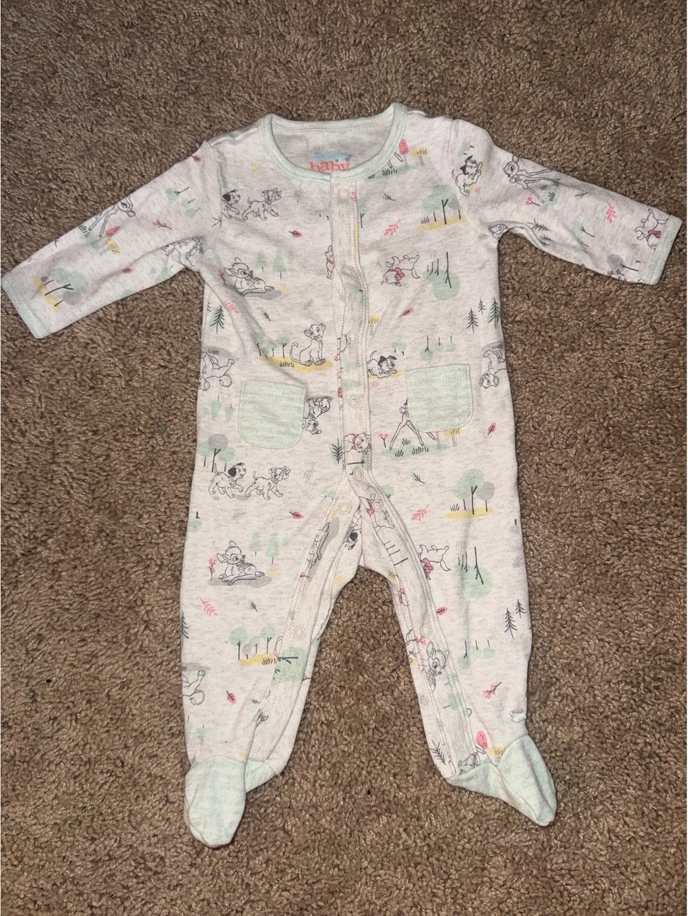 Disney Baby 0-3M Winnie the Pooh Footed Sleeper Pajamas